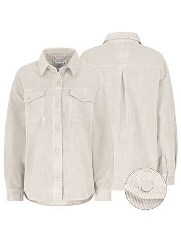 Eight2Nine Cord-Hemdjacke in Creme