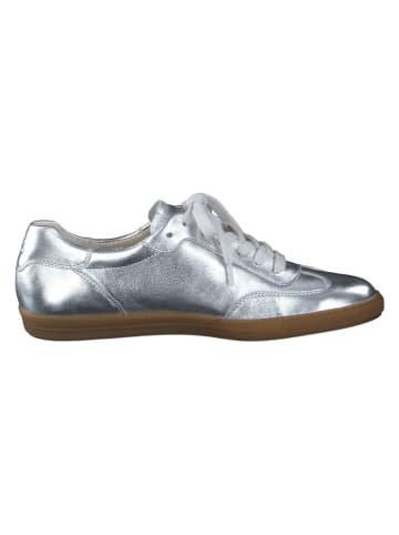 Paul Green Leder-Sneakers in Silber