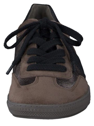 Paul Green Leder-Sneakers in Braun