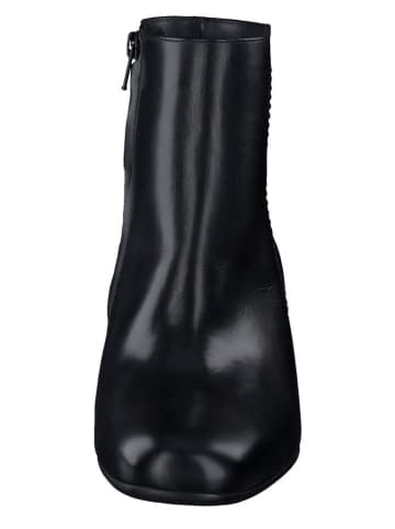 Paul Green Leder-Stiefeletten in Schwarz