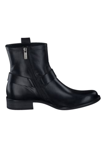 Paul Green Leder-Boots in Schwarz