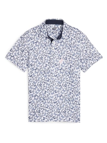 Puma Poloshirt wit/donkerblauw