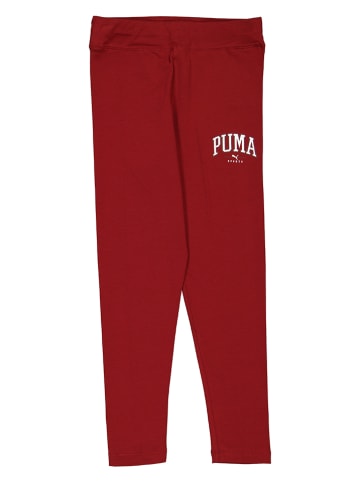 Puma Legginsy "Squad" w kolorze czerwonym