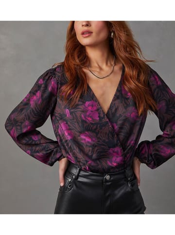 Milan Kiss Bluse in Schwarz/ Lila