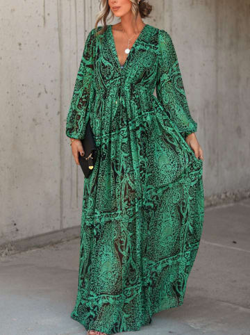 Milan Kiss Kleid in Grün/ Schwarz