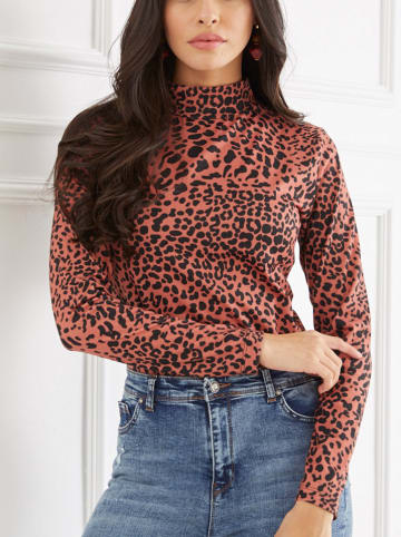 Milan Kiss Bluse in Rosa/ Schwarz