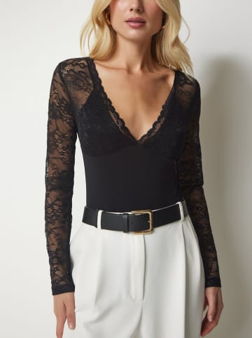 Milan Kiss Bluse in Schwarz