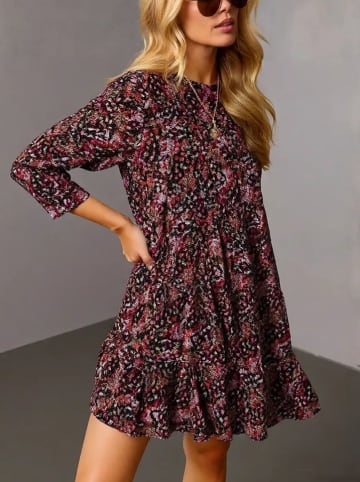 Milan Kiss Kleid in Schwarz/ Rosa