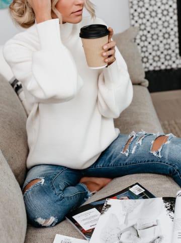 Milan Kiss Pullover in Weiß