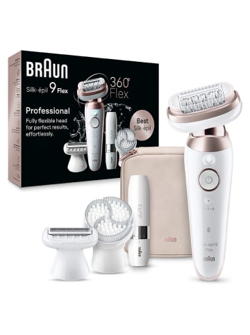 Braun Depilator "Silk-épil 9-341" w kolorze biało-jasnoróżowym