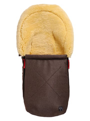 Kaiser Naturfellprodukte Lammfell-Fußsack "Emma" in Braun - (L)80 x (B)37 cm