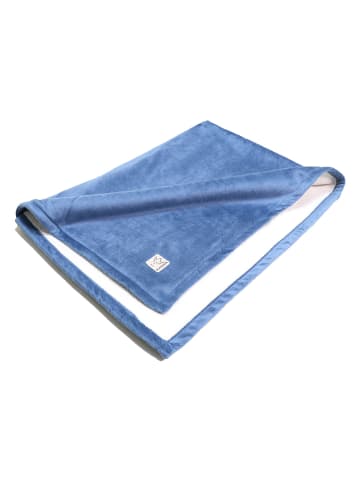 Kaiser Naturfellprodukte Deken "Liam" blauw - (L)100 x (B)75 cm