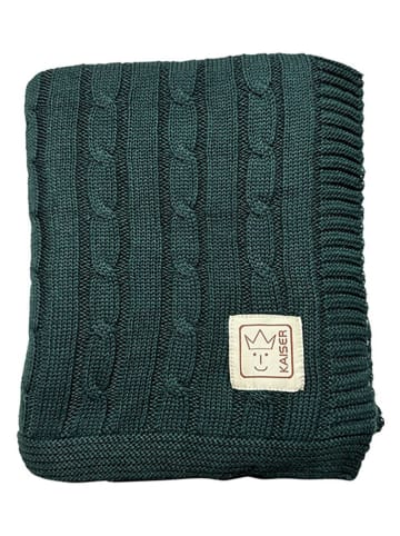 Kaiser Naturfellprodukte Babydecke "Cable Knitt" in Grün - (L)100 x (B)80 cm
