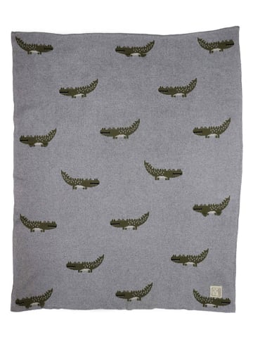 Kaiser Naturfellprodukte Kocyk niemowlęcy "Crocodile" w kolorze szarym - 80 x 100 cm