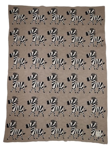 Kaiser Naturfellprodukte Kocyk niemowlęcy "Zebra" w kolorze brązowym - 80 x 100 cm