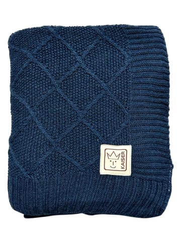 Kaiser Naturfellprodukte Babydeken "Wool" donkerblauw - (L)100 x (B)80 cm