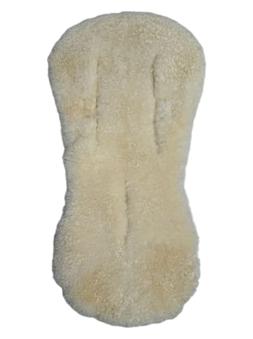 Kaiser Naturfellprodukte Nakładka wełniana "Milky sand" w kolorze beżowym - 77 x 35 cm