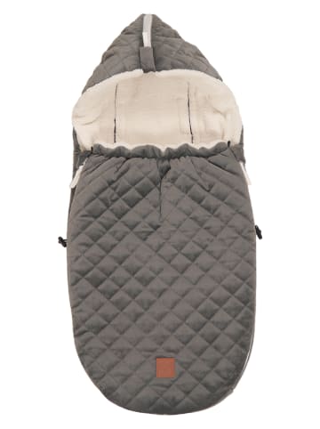 Kaiser Naturfellprodukte Voetenzak voor babyzitje "Velvet Hoody" grijs - (L)80 x (B)39 cm