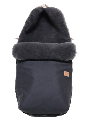 Kaiser Naturfellprodukte Lammfell-Fußsack "Natura Graphit" in Schwarz - (L)85 x (B)45 cm
