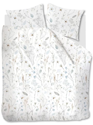 Beddinghouse Satin-Bettwäsche-Set "Emeli" in Weiß/ Hellblau