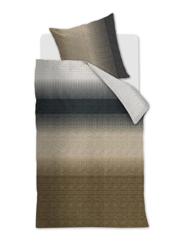 Beddinghouse Satin-Bettwäsche-Set "Duco" in Anthrazit/ Khaki