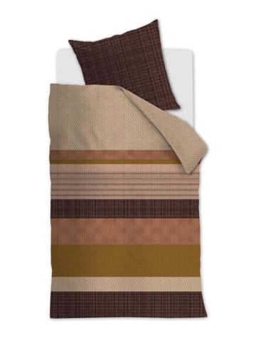 Beddinghouse Satin-Bettwäsche-Set "Kyle" in Beige/ Hellbraun