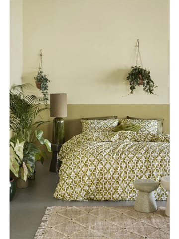 Beddinghouse Komplet pościeli "Mae" w kolorze zielonym z kory