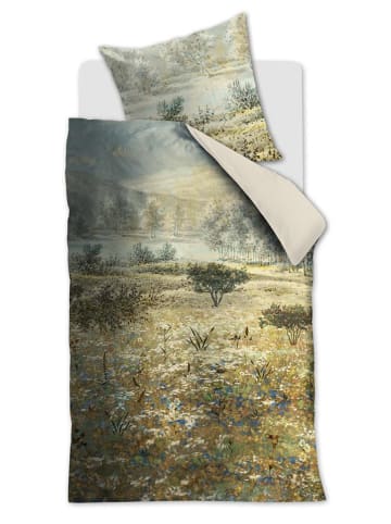 Beddinghouse Satijnen beddengoedset "Flowerlove" groen