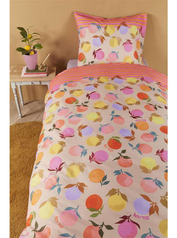 Oilily Komplet pościeli "Vitamin" w kolorze kremowym ze wzorem