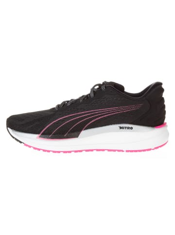 Puma Buty "Magnify Nitro Knit" w kolorze czarno-biało-różowym do biegania
