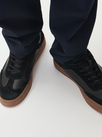 Matinique Leder-Sneakers in Schwarz