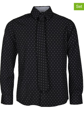 G.O.L.® FINEST COLLECTION 2tlg. Set: Hemd - Slim fit - und Krawatte in Schwarz