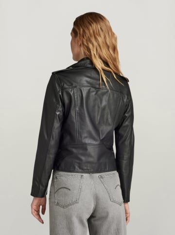 G-Star Lederjacke in Schwarz