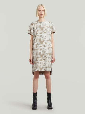 G-Star Kleid in Beige/ Weiß