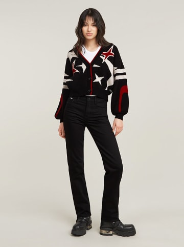 G-Star Kardigan "Holiday" w kolorze czarno-czerwono-białym