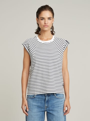 G-Star Shirt in Weiß/ Dunkelblau