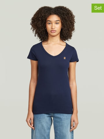 G-Star 2-delige set: shirts wit/donkerblauw