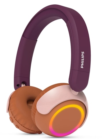 Philips Bluetooth-On-Ear-Kopfhörer "TAK4200MP" in Lila/ Hellbraun