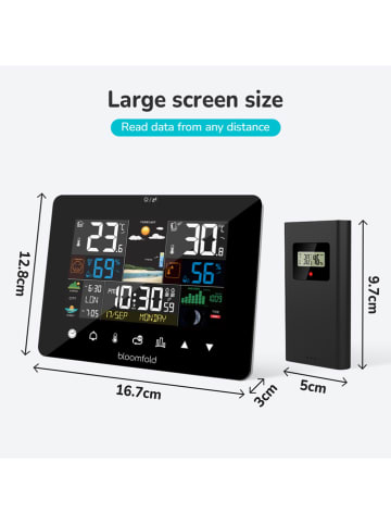 Bloomfold Stacja pogodowa "AirWatch" w kolorze czarnym