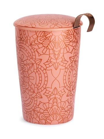 Eigenart Theekop "Mandala" lichtroze - 350 ml