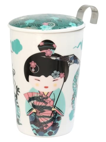 Eigenart Teetasse "Teaeve - Sweet Little Geisha" in Weiß/ Türkis - 350 ml