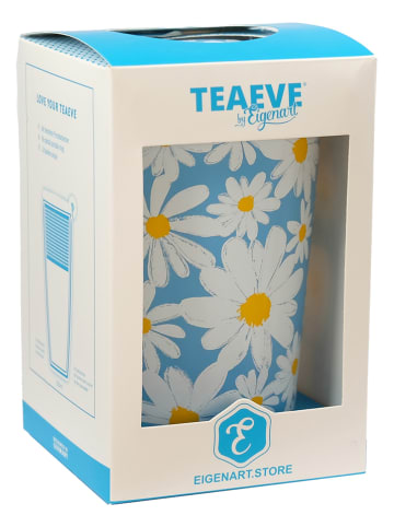 Eigenart Teetasse "Teaeve - Daisy" in Hellblau/ Weiß/ Gelb  - 350 ml