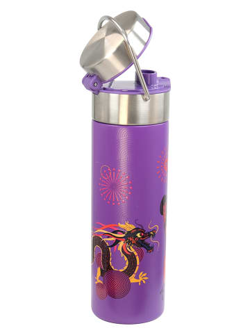 Eigenart Roestvrijstalen theefles "Leeza - Sweet Little Geisha" paars/rood - 500 ml