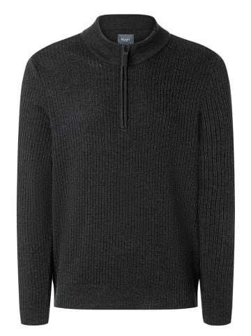 Maerz Muenchen Wollpullover in Anthrazit