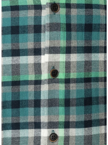 Maerz Muenchen Hemd in Petrol/ Weiß