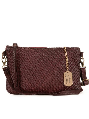 Anna Morellini Leren schoudertas bruin - (B)23 x (H)17 x (D)1 cm