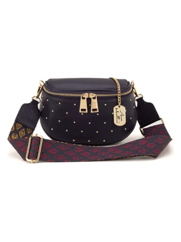 Anna Morellini Leren schoudertas "Domenica" auberginekleurig - (B)19 x (H)15 x (D)8 cm