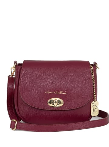 Anna Morellini Leren schoudertas "Iseppa" bordeaux - (B)24 x (H)21 x (D)9 cm