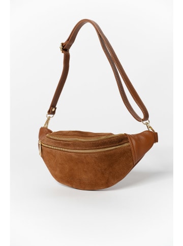 Anna Morellini Leren heuptas "Carola" camel - (B)32 x (H)16 x (D)9,5 cm