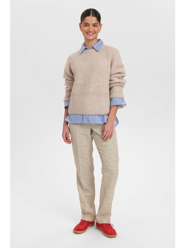 NÜMPH Sweter w kolorze beżowym